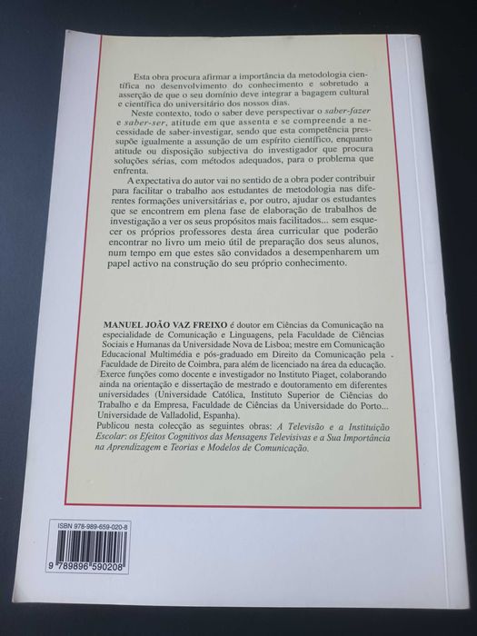 "Metodologia Científica: Fundamentos Métodos e Técnicas" Manuel Freixo