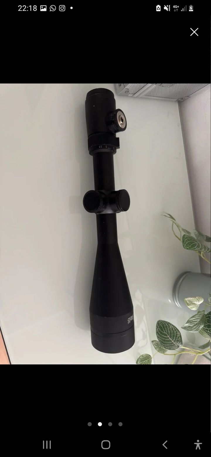 Vendo mira telescópica Roolls 3-12-56 com reticulo iluminado.