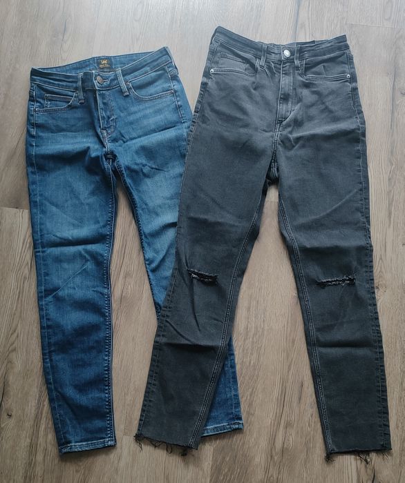 2 pary spodni skiny Lee H&m 27/29 164