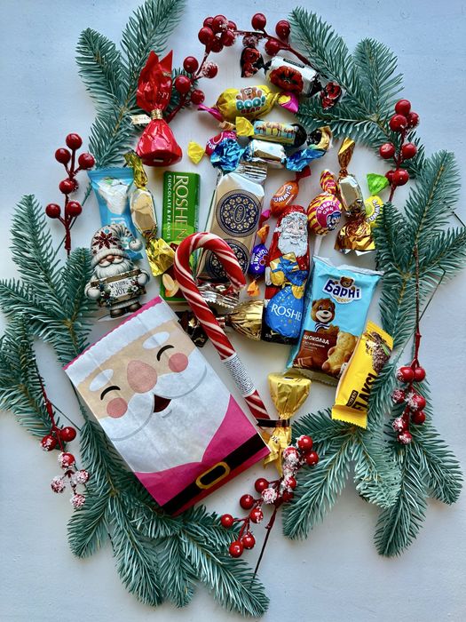 Солодкий подарунок «Будиночок» на День св. Миколая, Різдво, Новий рік