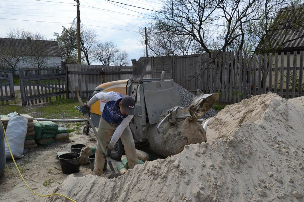 Стяжка пола  полусухая