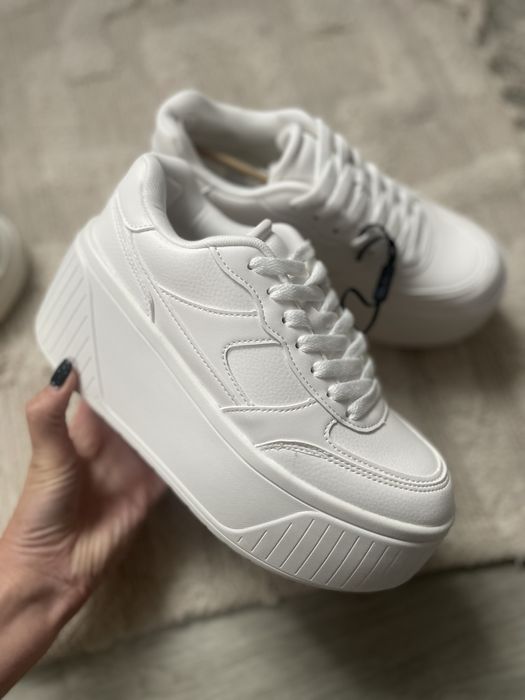 Стильні кеди кросівки на платформі 36 зара zara кроси кроссовки