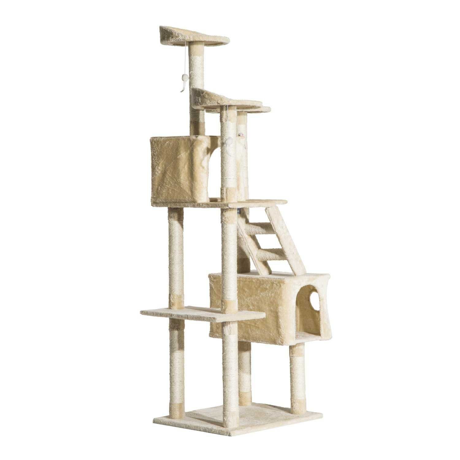 Arranhador Grande para Gatos – Centro de Atividades 180 cm Bege