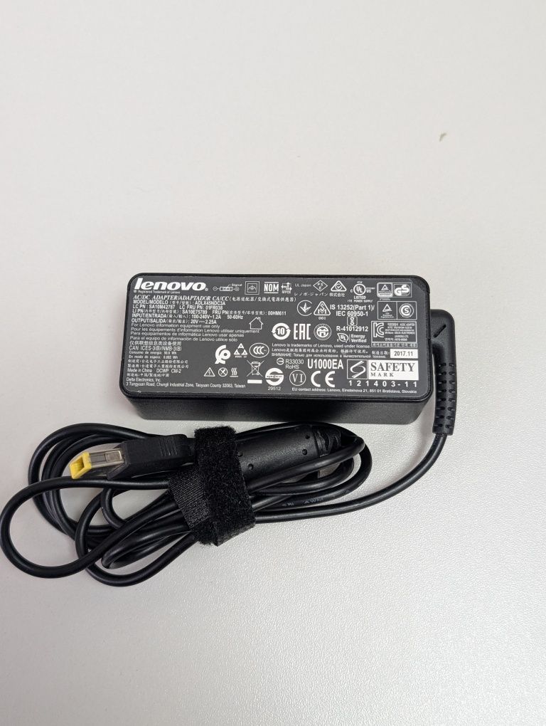 Зарядка Lenovo 45W/20V/2.25A/usb+pin/50+шт.опт.квадратка.оригінальна