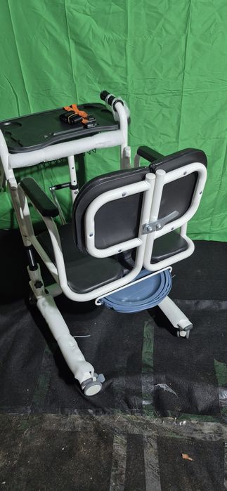 Wózek Hydrauliczny Łazienkowy 3w1 Rozpinany z Podnóżami i Tacka