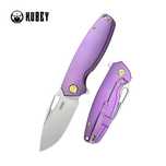 Nóż składany Kubey Tityus Purple Titanium, Bead Blasted 14C28N (KB360C