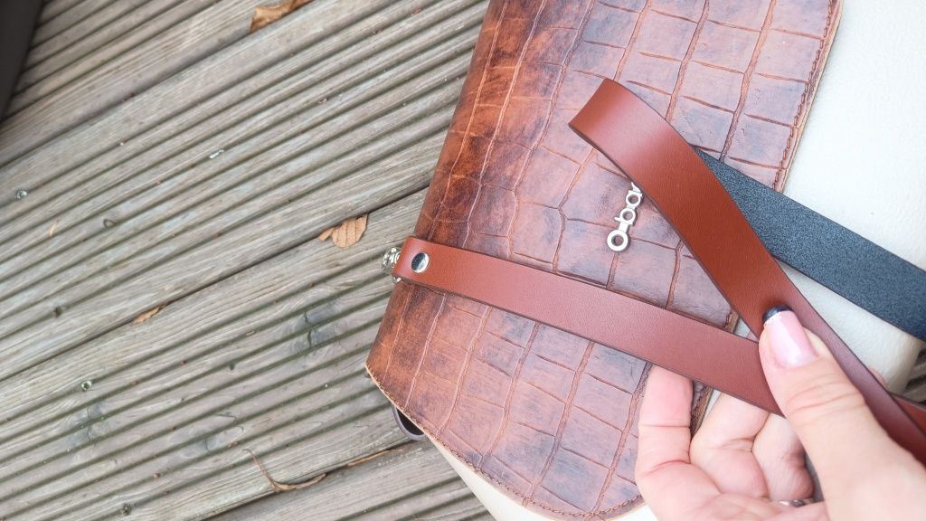 Zestaw obag shoulder sabbia perłowa klapa Koniakowa