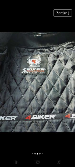 Kurtka skórzana, motyckolwa meska 4 biker, r. M