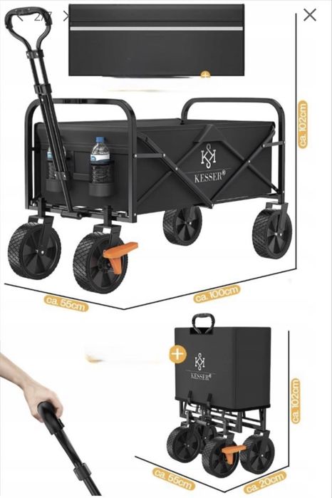 Wózek tutystyczny plażowy transportowy składany