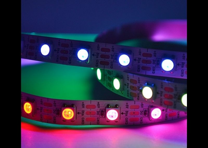 Стрічка світлодіодна 12в LED 5м 3529 RGB. Комплект. Водонепроникна.