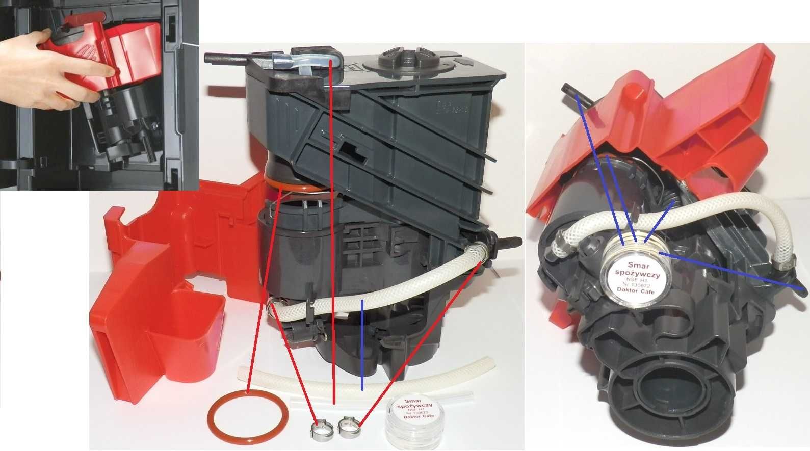 Zestaw uszczelka smar Siemens EQ.3 EQ3 TI30 EQ9 EQ.9 TI90 TI91 s300