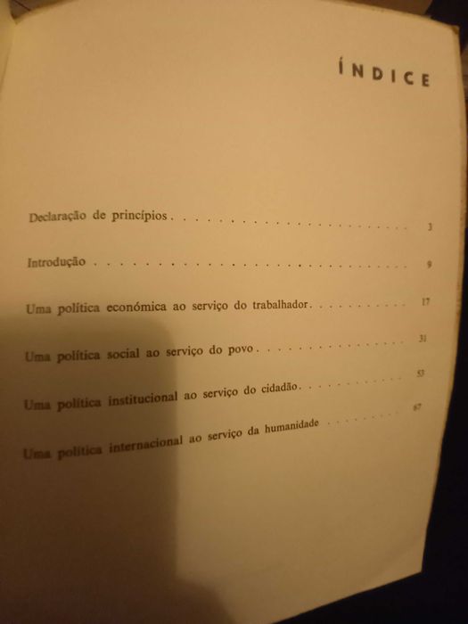 Declaração de Príncipios do Partido Socialista em 1973