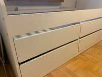 IKEA Rama łóżka z szufladami biały 90x200 cm