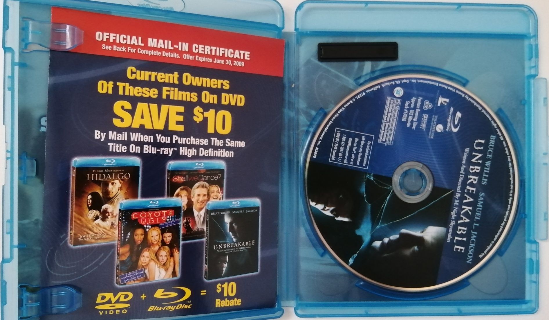 "Niezniszczalny" / "Unbreakable" Blu-Ray USA bez PL