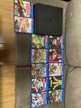 PS4 com comando e 12 jogos incluidos