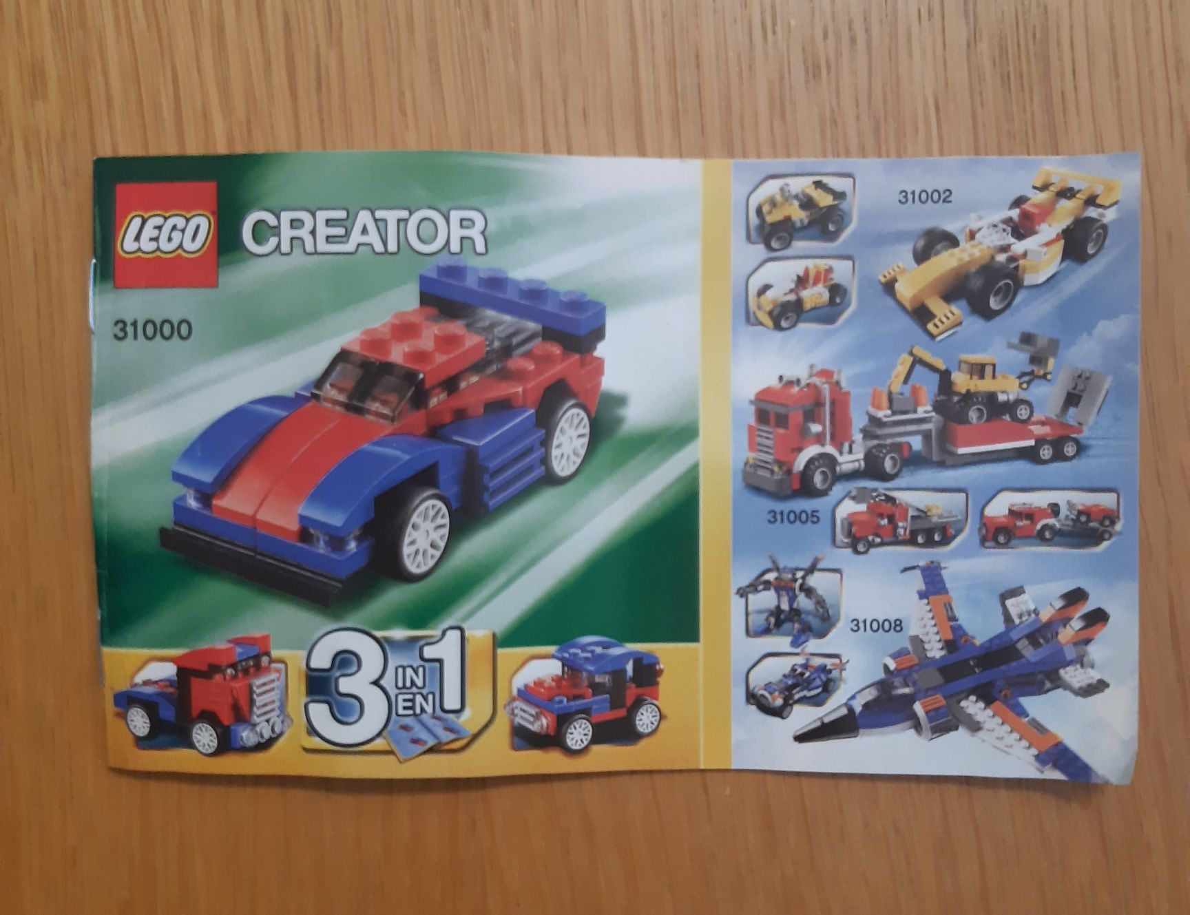 Klocki LEGO Creator 31000 Mini ścigacz 3 w 1
