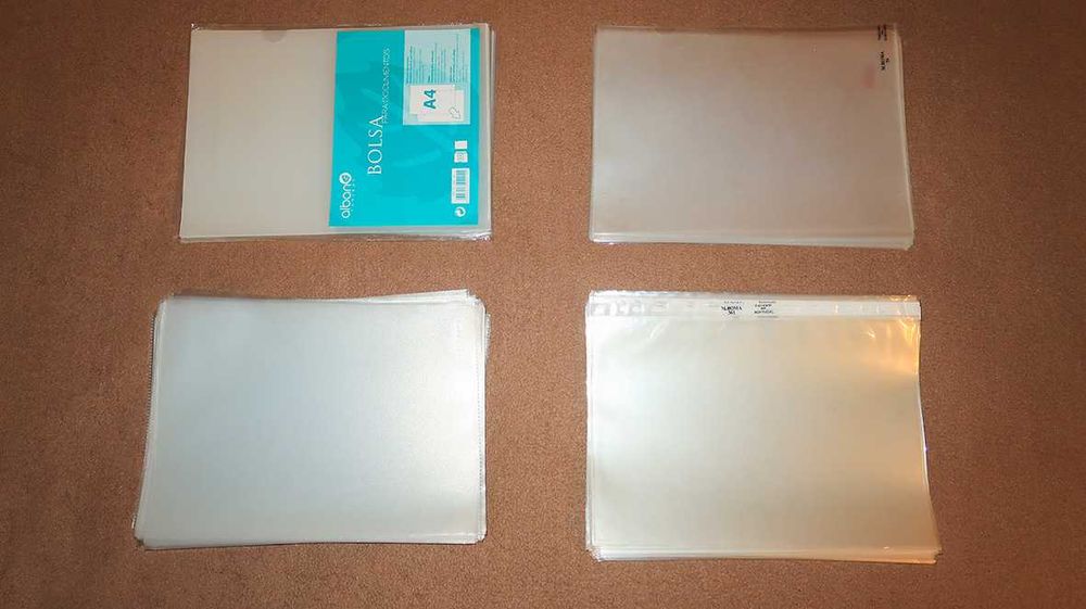 Escola Bolsas transparentes resistentes A4 plástico