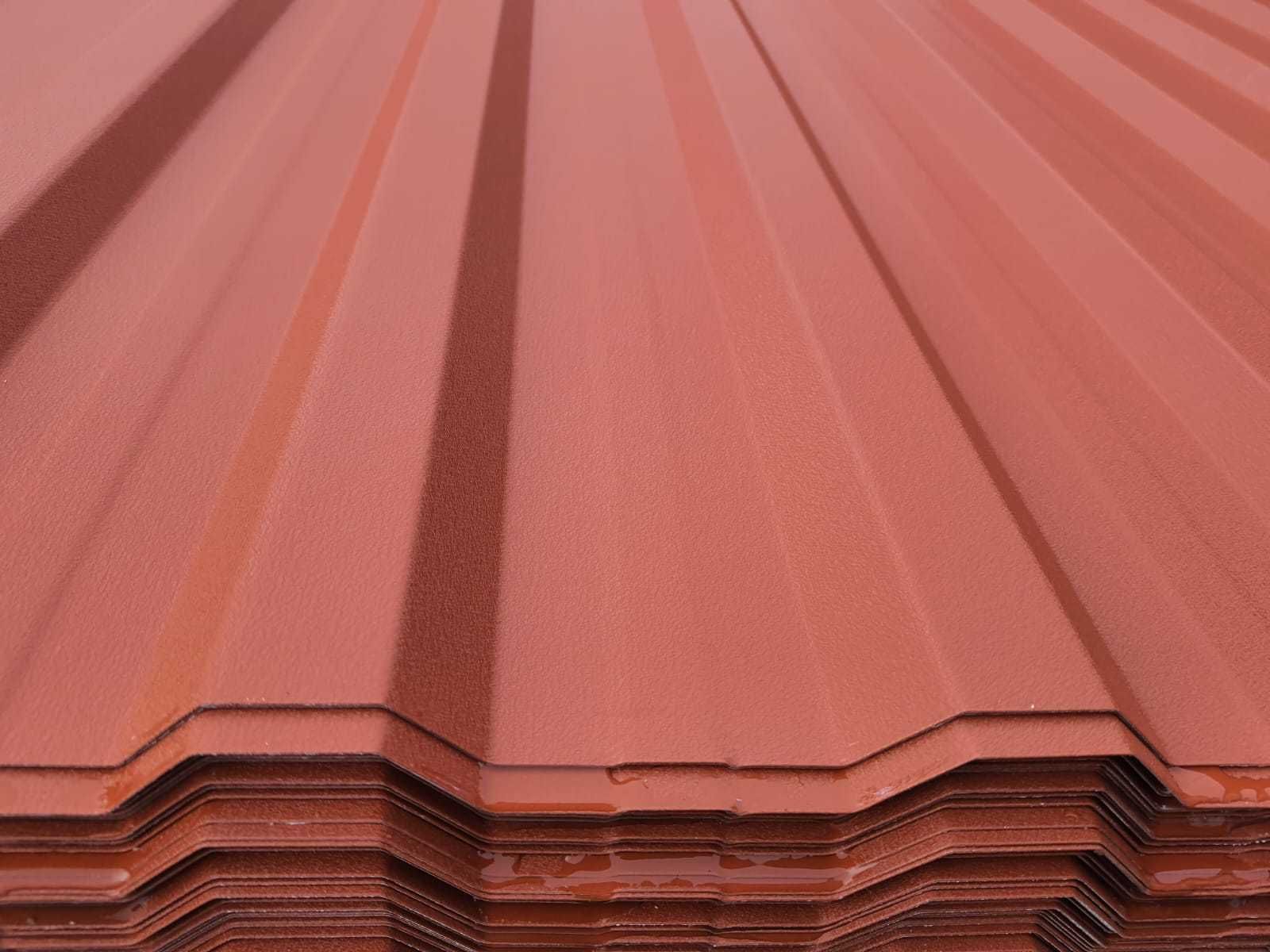 blacha trapezowa t18/101 brązowa matowa brąz ocynkowana, powlekana