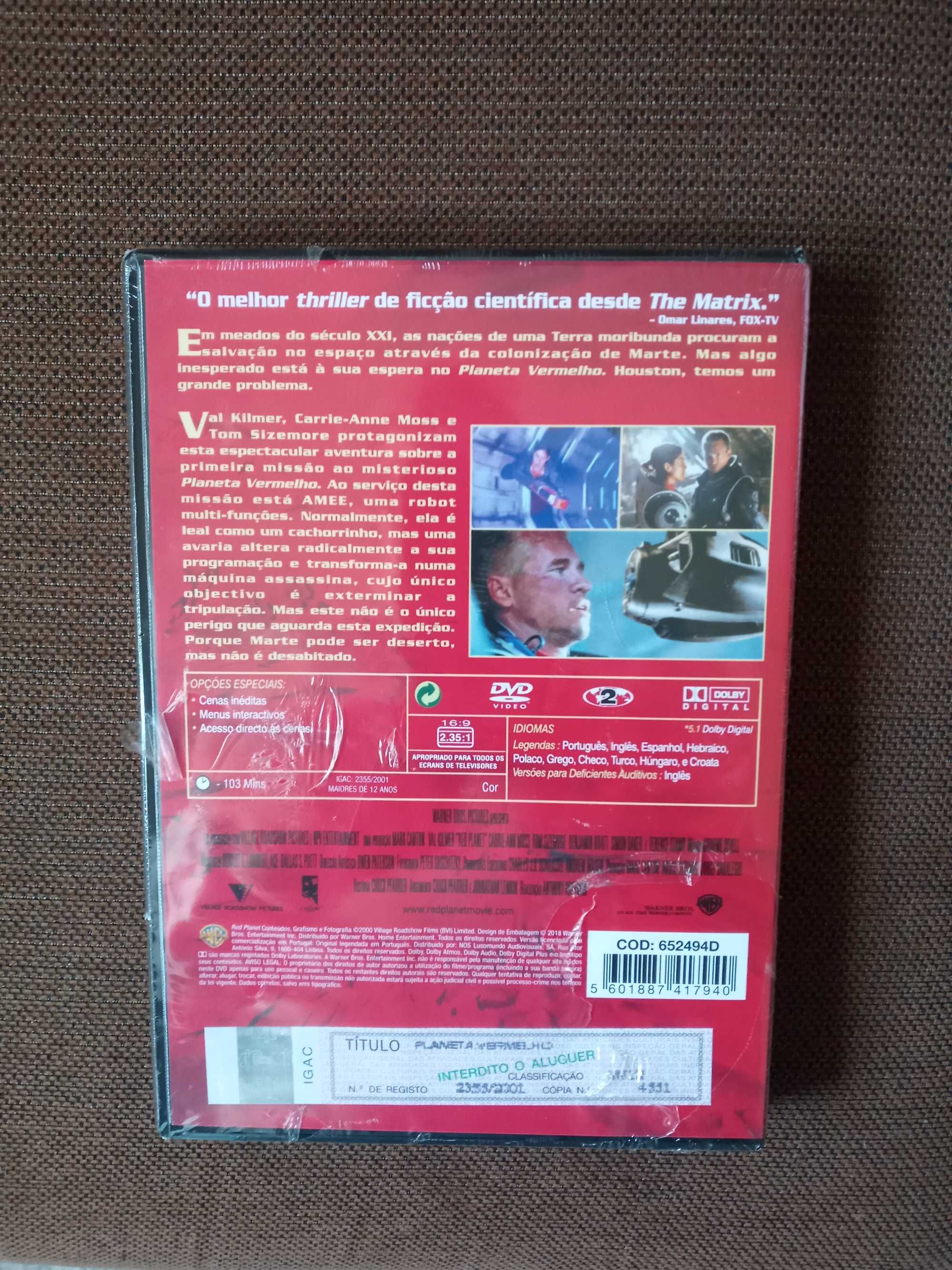 filme dvd original - planeta vermelho - novo - selado