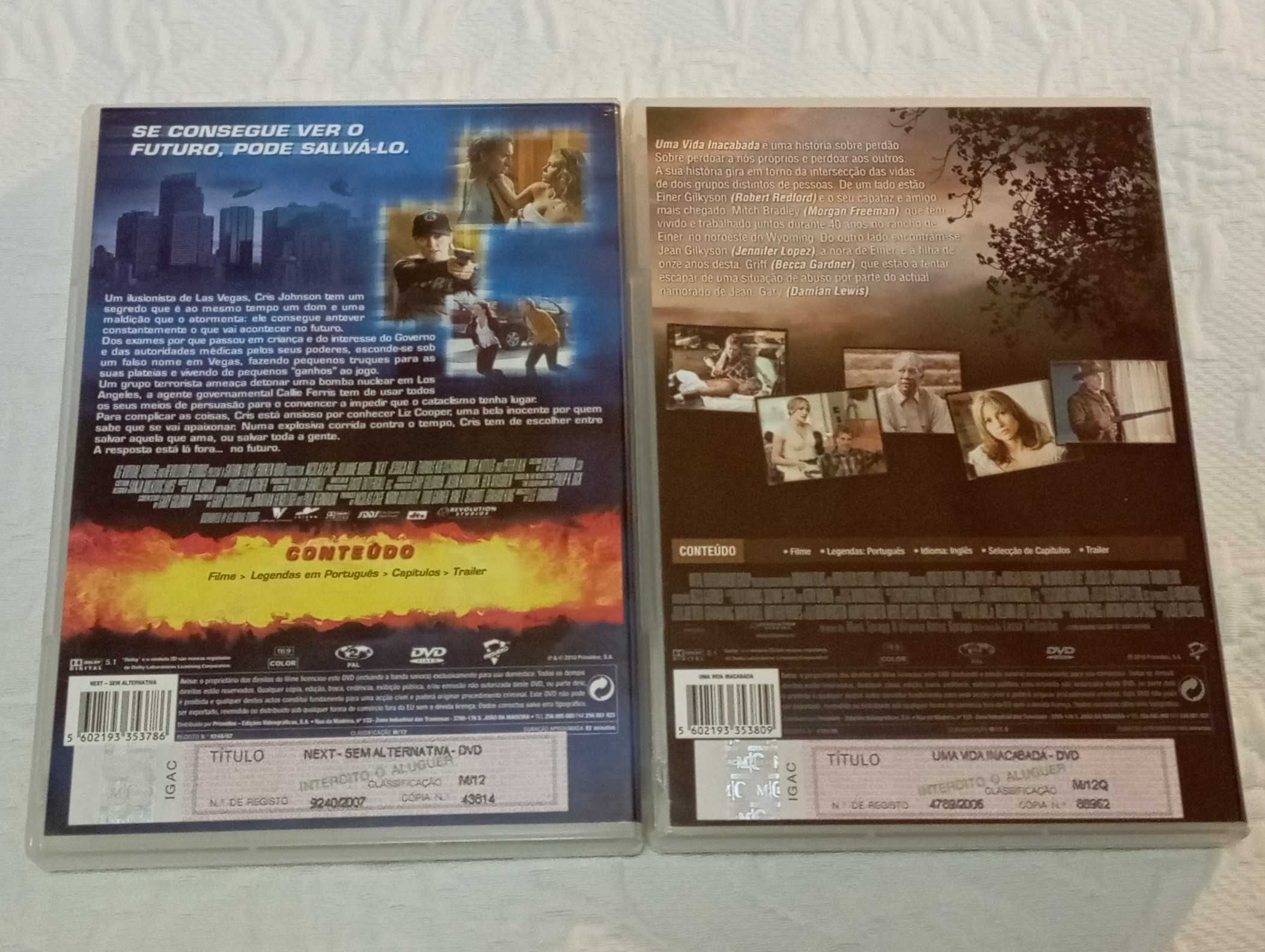 2 dvds: next e uma vida inacabada