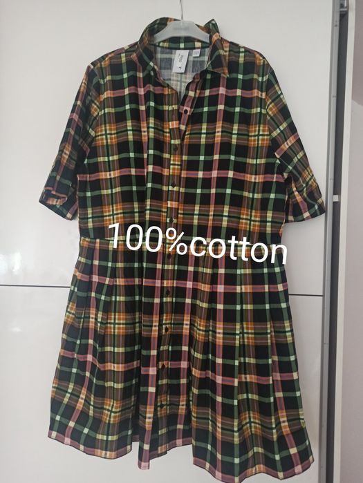 Sukienka w kratkę,100%cotton