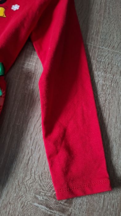 Sukienka czerwona bawełniana świąteczna  128/134