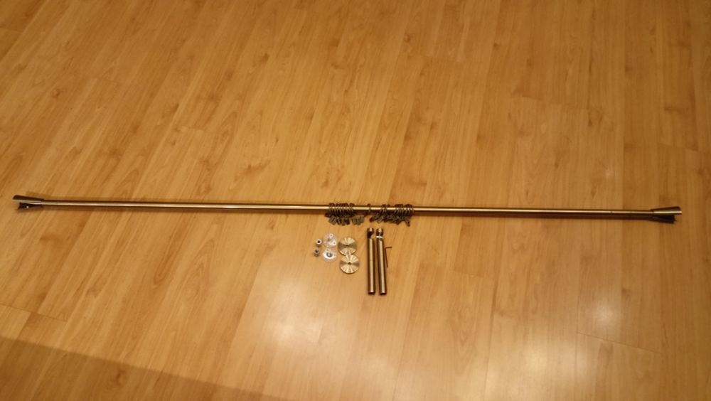 Karnisz pojedynczy 170 cm w kolorze zgaszonego złota