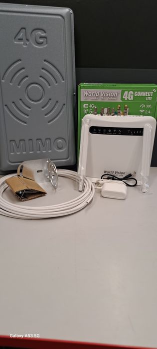 Комплект 4G інтернету роутер World Vision LTE, антенна Мимо планшет