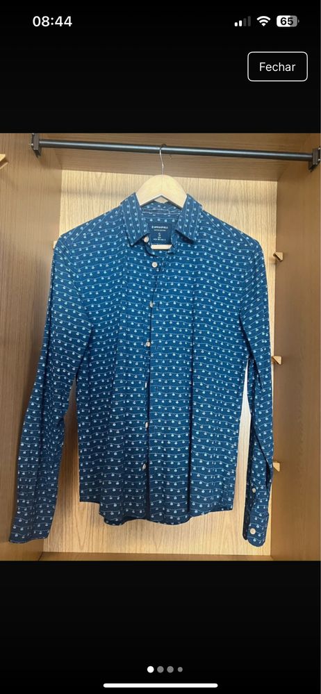 camisa azul springfield