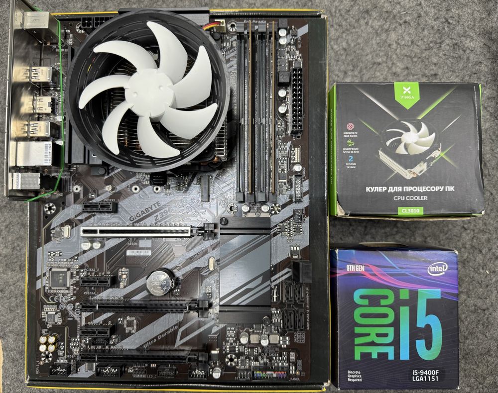 Продам комплект i5 9400f/z390/ddr4 16 gb