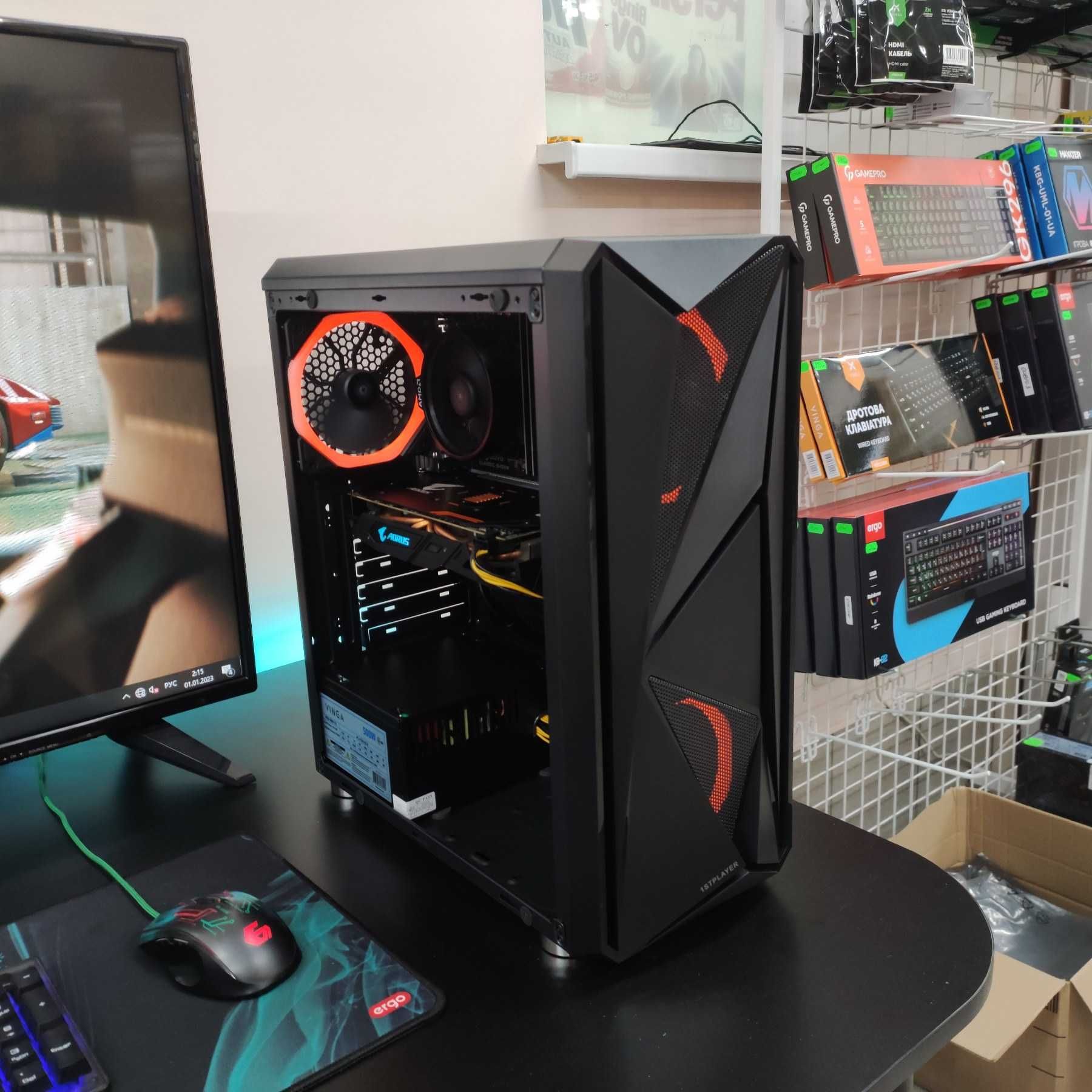 Компютер Новый Ryzen 5 4500, 16GB DDR4, Aorus RX 570, SSD 512GB m2