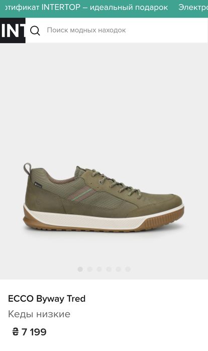 Кеди шкіряні ECCO Byway Tred Gore-tex 40р.