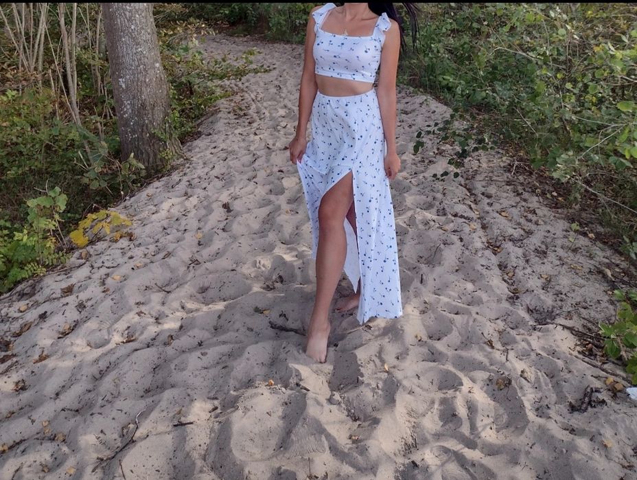 Komplet spódnica+bluzka top S/M