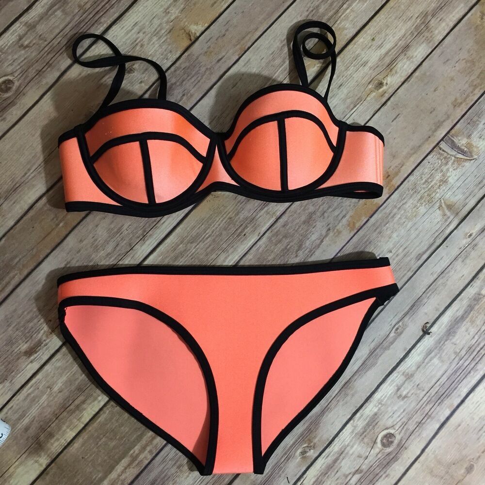 Neoprenowe neonowe bikini pianka neopren strój kąpielowy