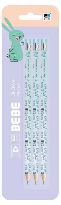 Ołówek 3 sztuki B&B Kids Pastel. Interdruk. Nowy Produkt