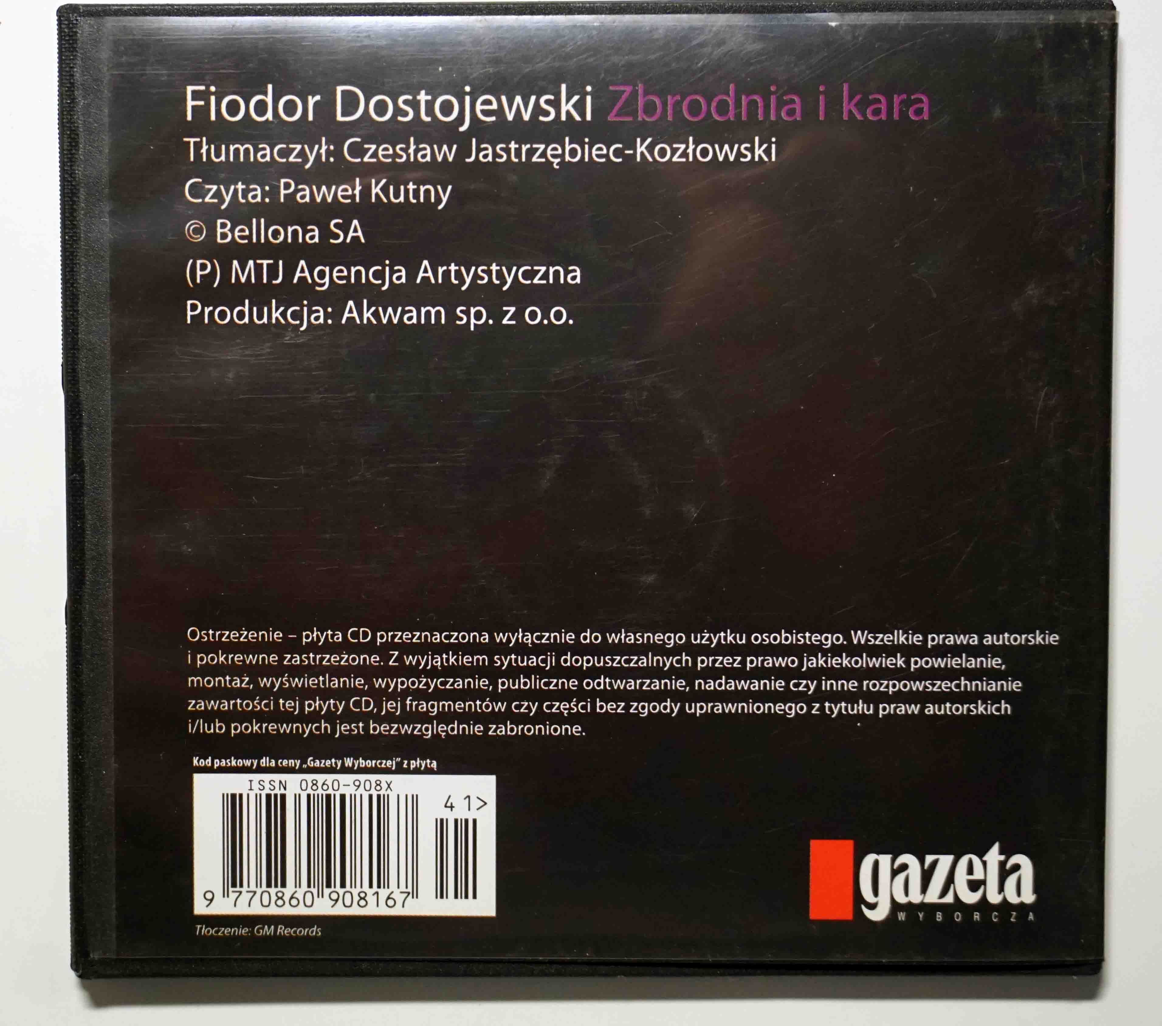 Zrodnia i kara Fiodor Dostojewski Audiobook