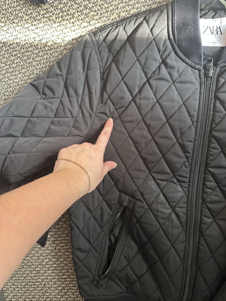 Куртка бомпер від zara чоловіча стьобана