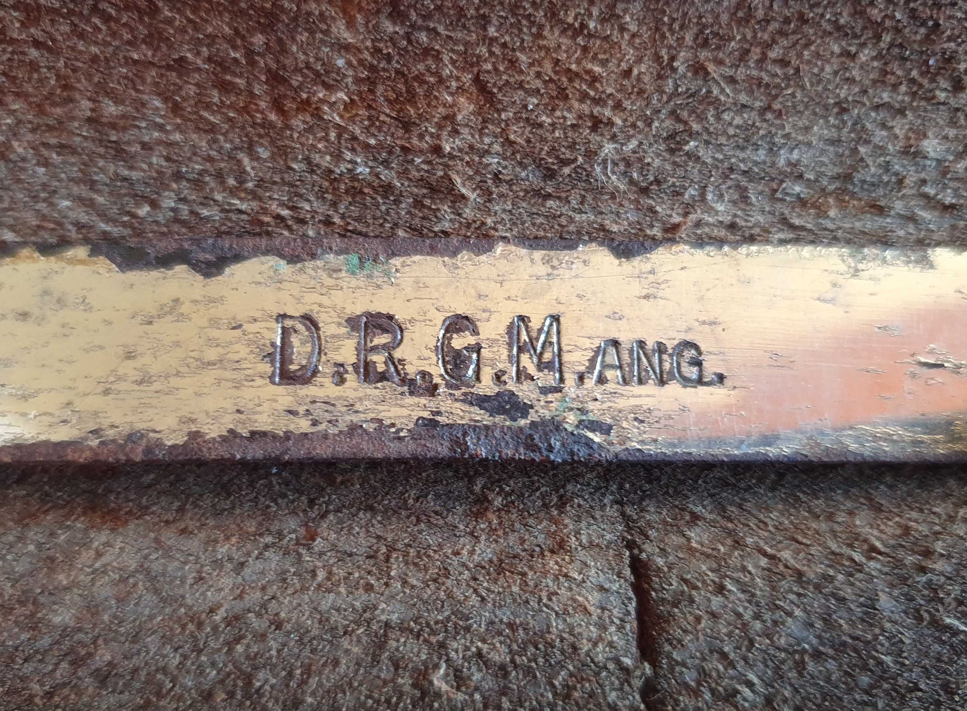 D.R.G.M. / DRGM - Pasta / Briefcase / Mala em pele antiga - England