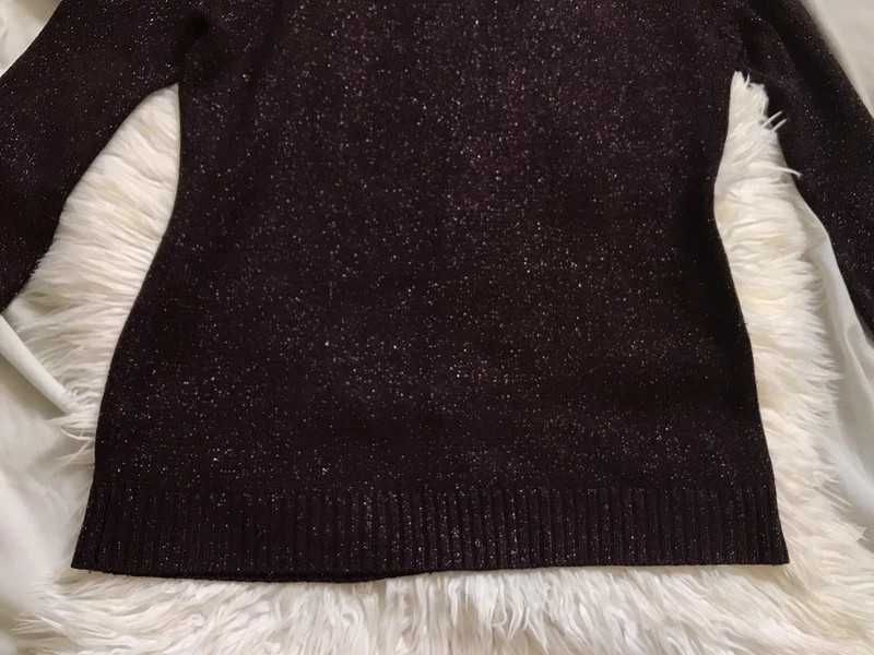 Camisola de malha com brilhantes 80% Lã - 10% Caxemira - 10% Elastano