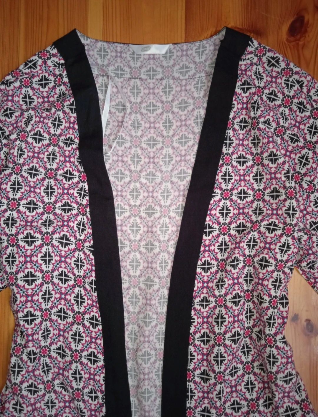 Kimono z frędzlami etno wzór S