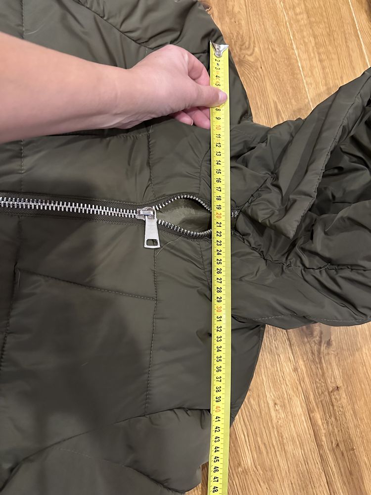 Khaki kurtka zimowa damska ciepla XL