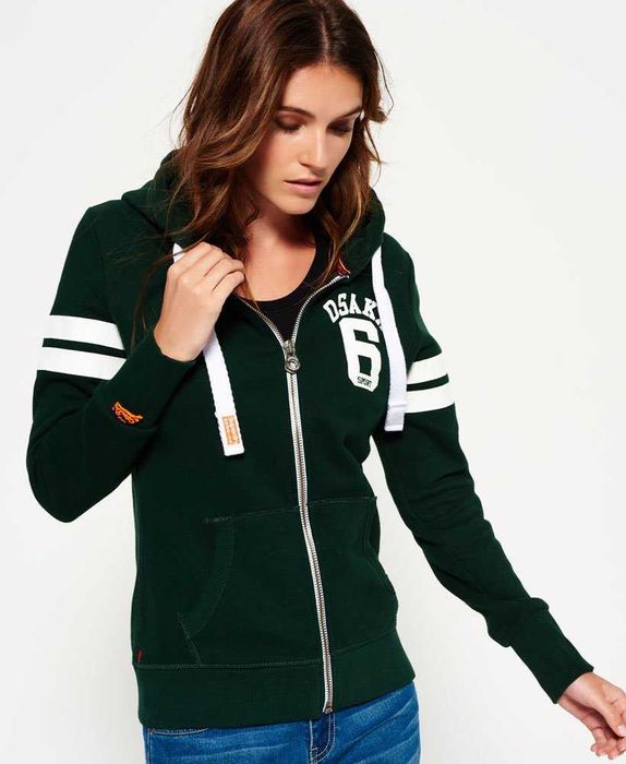 bluza # SUPERDRY Osaka 6 Sport DAMSKA Kaptur Solidna # 40 - L na 175cm