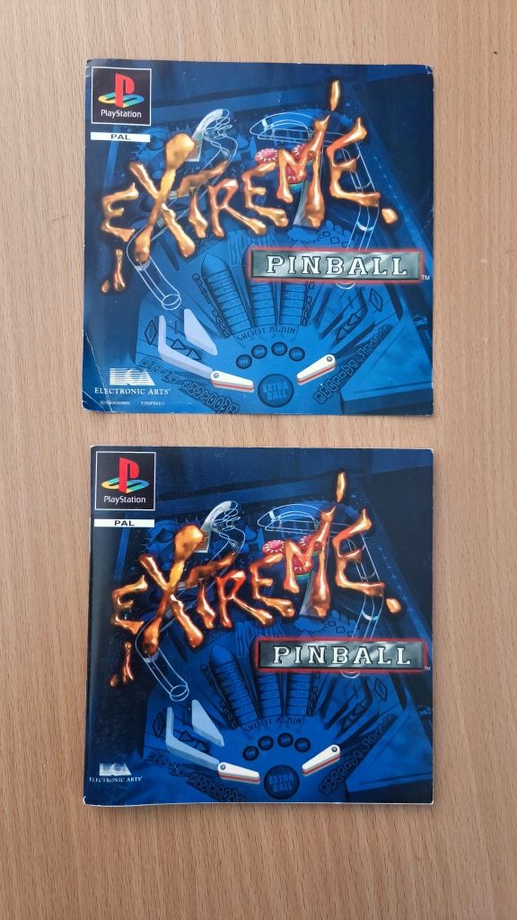 PS1 Extreme Pinball (manual e capa da frente)