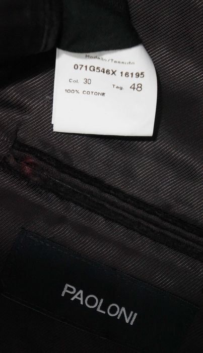 Marynarka Paoloni Rozmiar 48 Kolor Brązowy Sztruksowa