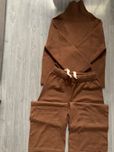 Nowy zestaw dzianinowy sweter i spodnie z viskozy L-XL super jakość