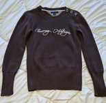 Tommy Hilfiger brązowy sweterek - rozmiar XS