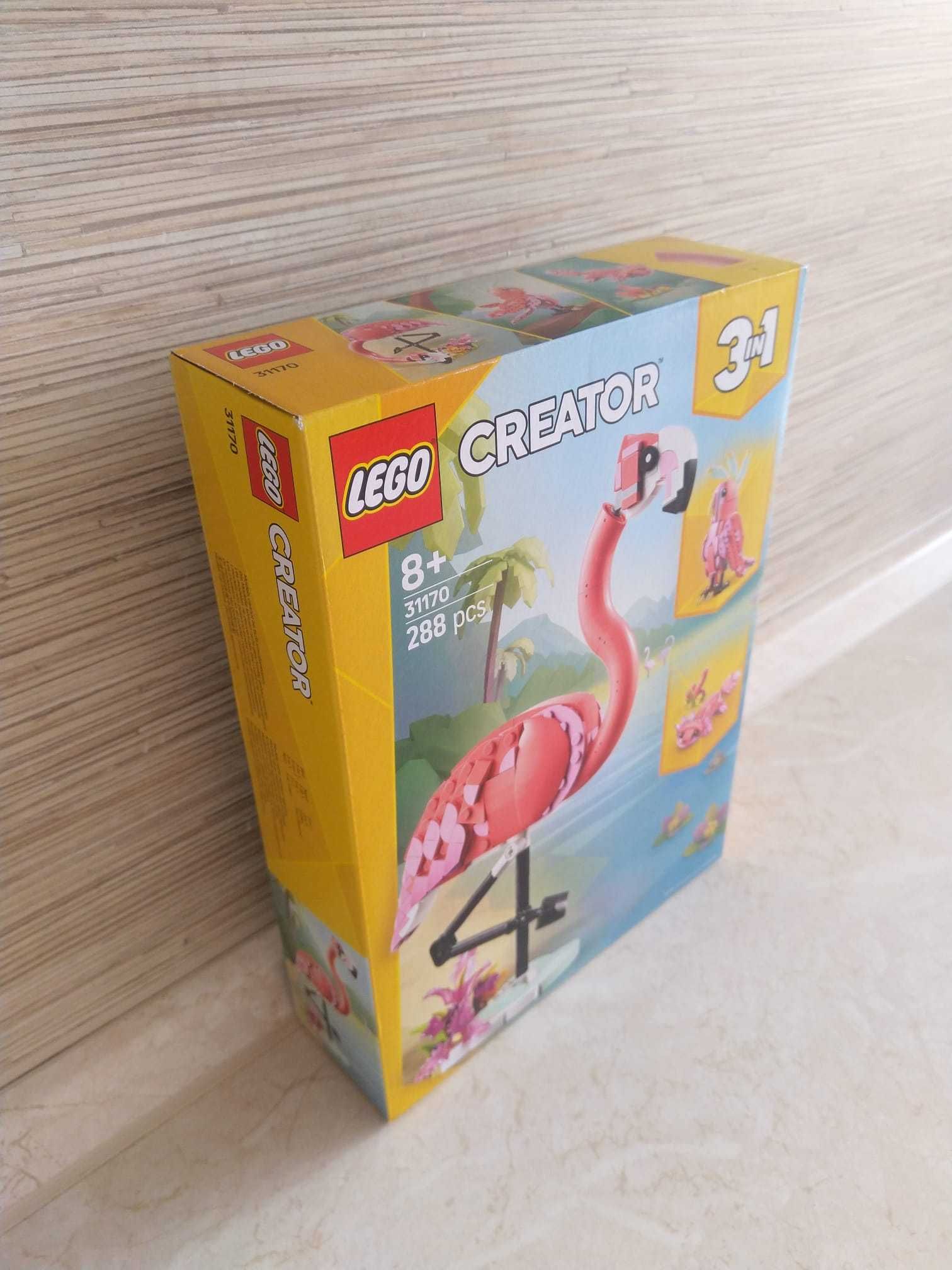 NOWE Klocki 31170 LEGO Creator 3w1 Dzikie Zwierzęta Różowy Flaming