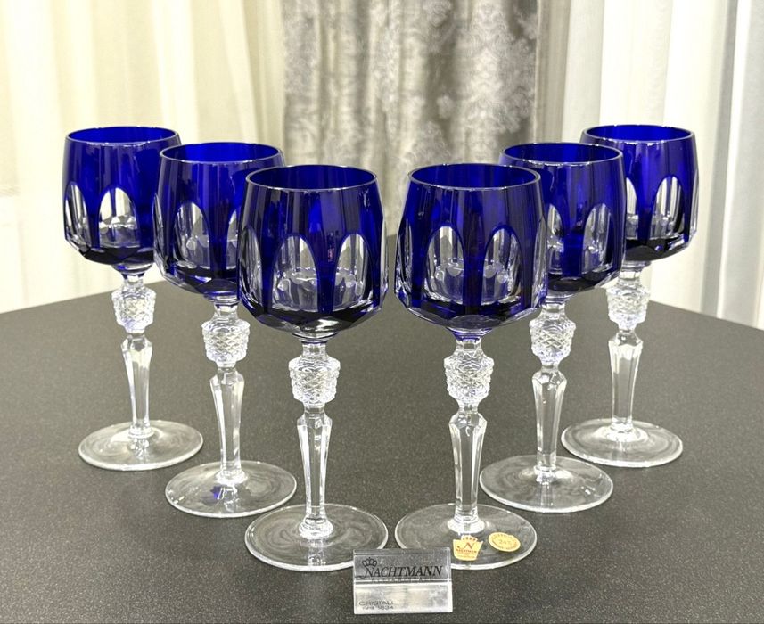 Хрустальные фужеры для вина Nachtmann серия Antika GDR Германия