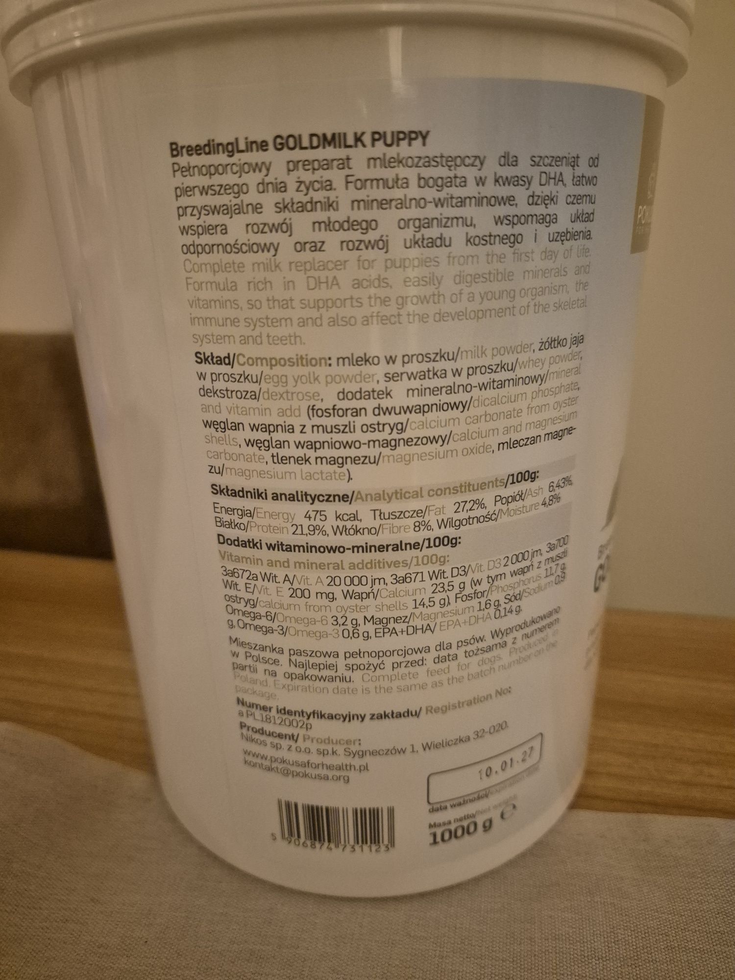 GOLDMILK PUPPY dla szczeniąt