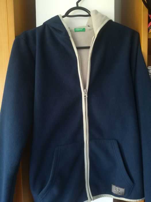Casaco polar beneton azul 11-12y